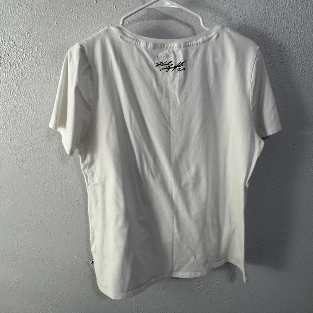 Karl Lagerfeld rhinestone White Cat Tee with Sunglasses large - Picture 7 of 7